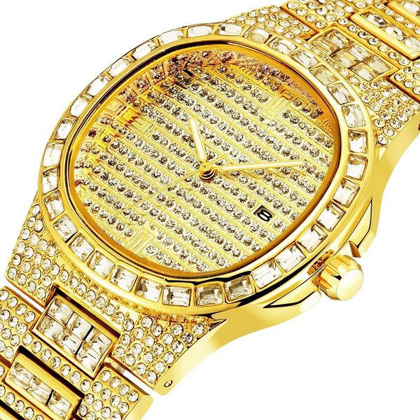full iced luxury quartz men watch full diamond band quartz stainless steel mens watches fashion women dress wristwatch 2020 couple gift, Slivery;brown
full iced luxury quartz men watch full diamond band quartz stainless steel mens watches fashion women dress wristwatch 2020 couple gift, Slivery;brown