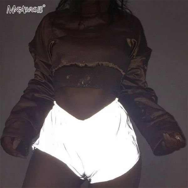 mnealways18 loose reflective short casual high waist shorts mujer 2019 streetwear women wide leg female short girl ladies, White;black
mnealways18 loose reflective short casual high waist shorts mujer 2019 streetwear women wide leg female short girl ladies, White;black