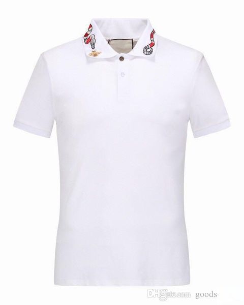 2018 italy clothing men's t-shirts white tiger collar embroidery pentagram hip hop clothing mens designer shirts white black polo shirt
2018 italy clothing men's t-shirts white tiger collar embroidery pentagram hip hop clothing mens designer shirts white black polo shirt