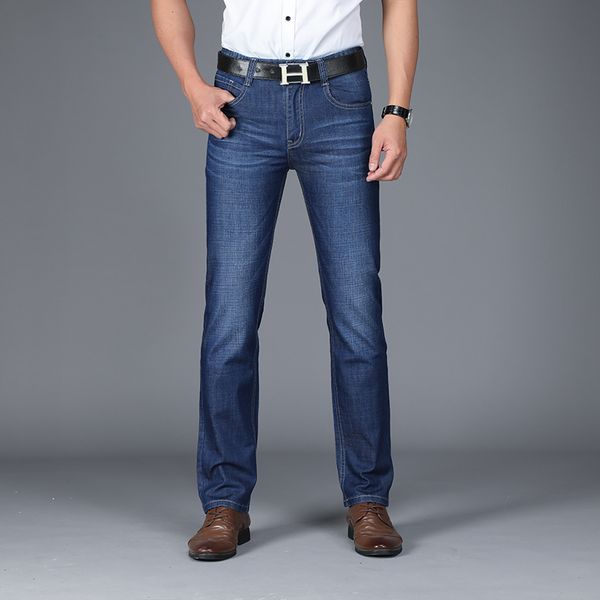 2018 new mens jeans smart casual jeans regular fit straight leg elasticity stretch long trousers big size 42, Blue
2018 new mens jeans smart casual jeans regular fit straight leg elasticity stretch long trousers big size 42, Blue