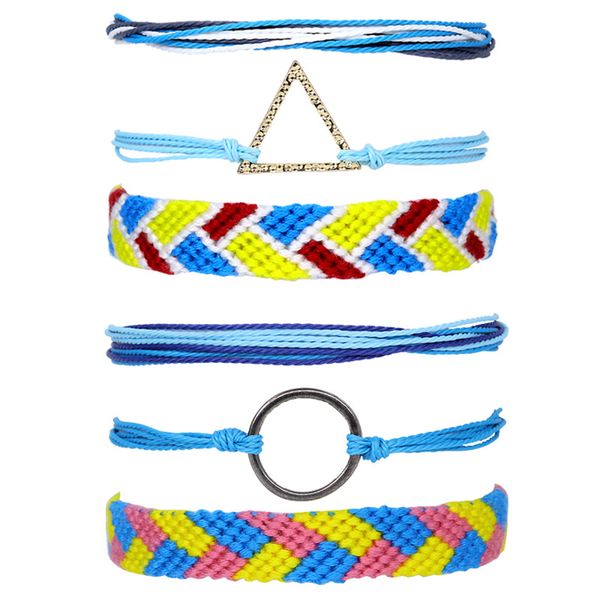 fashion new style triangle alloy colored cotton thread hand-woven bracelet with wax thread bracelet 3 pieces, Golden;silver
fashion new style triangle alloy colored cotton thread hand-woven bracelet with wax thread bracelet 3 pieces, Golden;silver