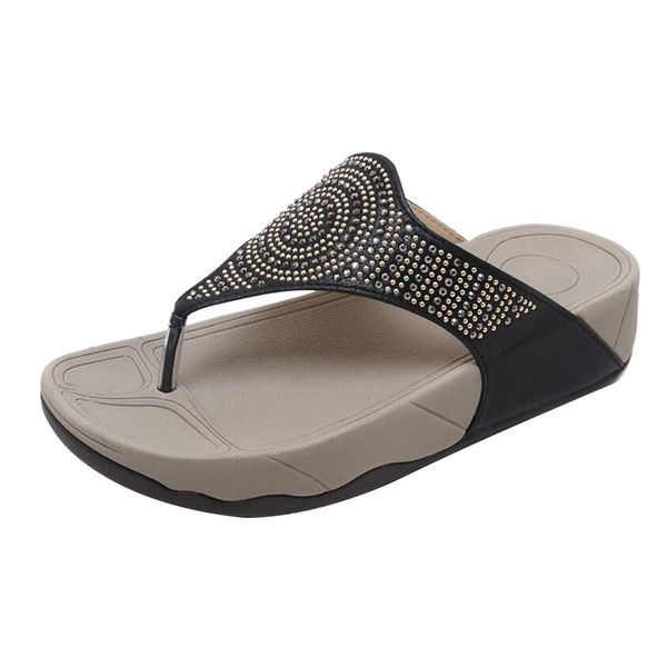 sagace women slippers flat with rhinestones flip flops thick bottom platform trifle summer beach shoes for woman 2019, Black
sagace women slippers flat with rhinestones flip flops thick bottom platform trifle summer beach shoes for woman 2019, Black