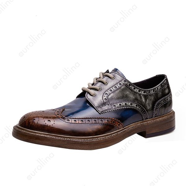 derbies shoes cow leather brogue shoes fashion classic british royal gentlemen dress brogues men's brogues lace-ups, Black
derbies shoes cow leather brogue shoes fashion classic british royal gentlemen dress brogues men's brogues lace-ups, Black