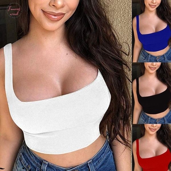 women tank vest crop solid deep o neck t shirt summer beach sleeveless sports top, White
women tank vest crop solid deep o neck t shirt summer beach sleeveless sports top, White