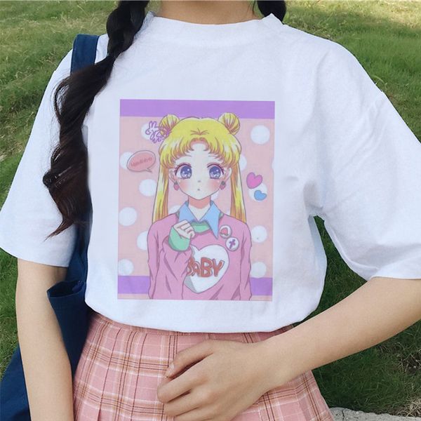 kawaii sailor moon t shirt women harajuku ullzang cartoon t-shirt 90s cute printed tshirt grunge korean style tees female, White
kawaii sailor moon t shirt women harajuku ullzang cartoon t-shirt 90s cute printed tshirt grunge korean style tees female, White