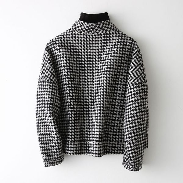 coat 2020 plaid wool women spring autumn short korean jacket houndstooth ladies coats and jackets kqn49112-1 kj2427, Black
coat 2020 plaid wool women spring autumn short korean jacket houndstooth ladies coats and jackets kqn49112-1 kj2427, Black