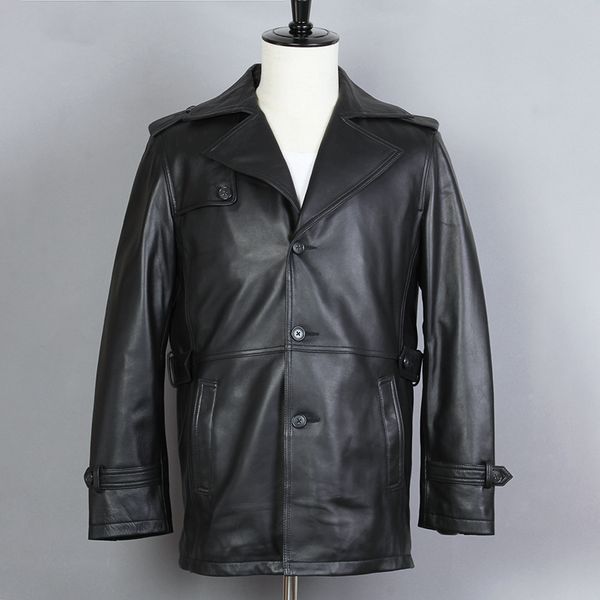 fashion 2020 mens genuine leather black sheepskin single breasted winter coat for male slim fit casual long jacket
fashion 2020 mens genuine leather black sheepskin single breasted winter coat for male slim fit casual long jacket