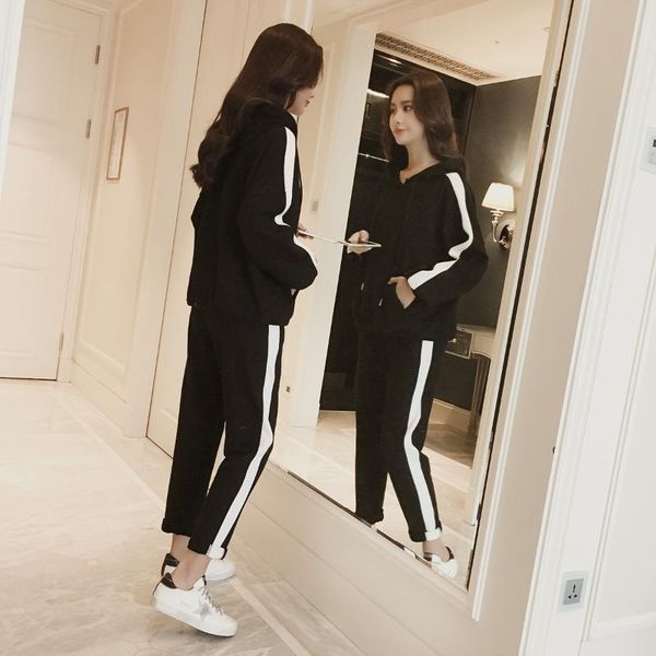 2019 женская осень новый стиль корейский стиль сыпучие-fit с капюшоном студенты повседневный спорт two-piece set, Black
2019 женская осень новый стиль корейский стиль сыпучие-fit с капюшоном студенты повседневный спорт two-piece set, Black
