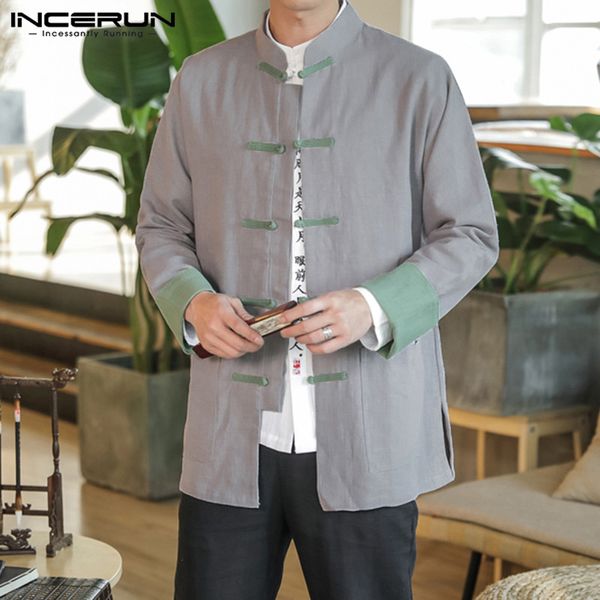 incerun chinese style men solid collar casual cotton shirt traditional fashion joker buckle retro harajuku mens blouse kimono, White;black
incerun chinese style men solid collar casual cotton shirt traditional fashion joker buckle retro harajuku mens blouse kimono, White;black