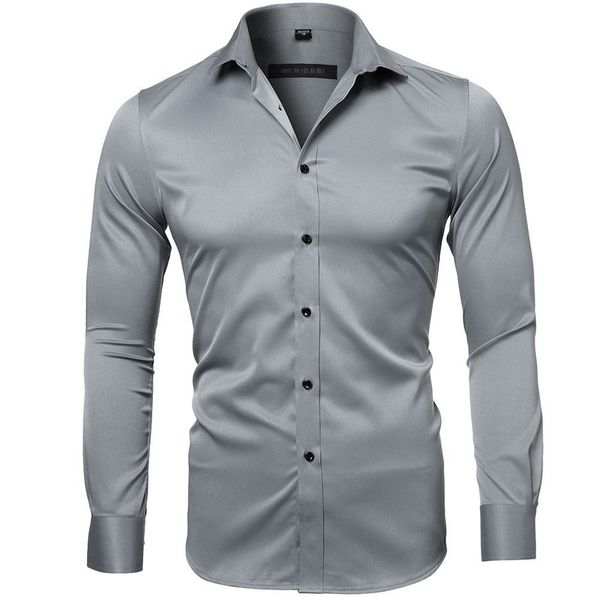 men fashion shirt men 2019 new bamboo fiber shirt long sleeve casual solid turn-down collar clothing, White;black
men fashion shirt men 2019 new bamboo fiber shirt long sleeve casual solid turn-down collar clothing, White;black