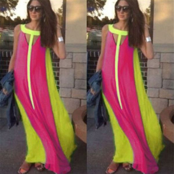 2019 celmia women summer dress boho sleeveless contrast striped maxi long dresses casual beach party vestidos robe femme, Black;gray
2019 celmia women summer dress boho sleeveless contrast striped maxi long dresses casual beach party vestidos robe femme, Black;gray