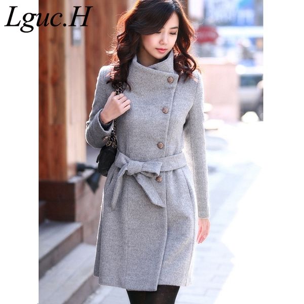 lguc.h winter coat women 2019 with waistband woollen windbreaker warm long female jacket fashion clothes gray black
lguc.h winter coat women 2019 with waistband woollen windbreaker warm long female jacket fashion clothes gray black