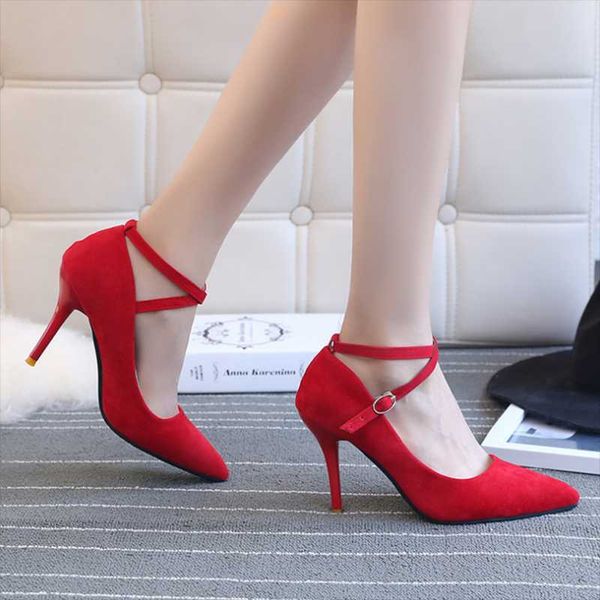 autumn women ladies party breathable shallow mouth thin high heels shoes flock leather pointed toe pumps ankle buckle, Black
autumn women ladies party breathable shallow mouth thin high heels shoes flock leather pointed toe pumps ankle buckle, Black
