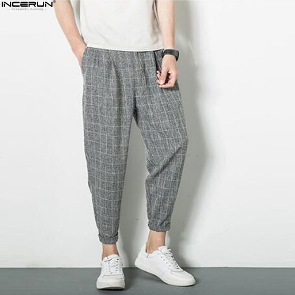 incerun casual pants men 2019 fashion plaid pockets trousers male retro streetwear harem pants joggers men harajuku plus size y19073001, Black
incerun casual pants men 2019 fashion plaid pockets trousers male retro streetwear harem pants joggers men harajuku plus size y19073001, Black