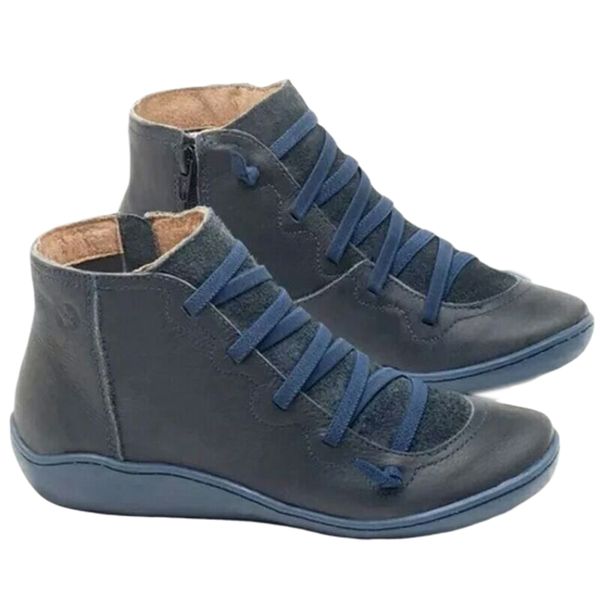 women fashion large size flat heel daily work shoes arch support comfortable pu leather casual boot autumn non slip, Black
women fashion large size flat heel daily work shoes arch support comfortable pu leather casual boot autumn non slip, Black