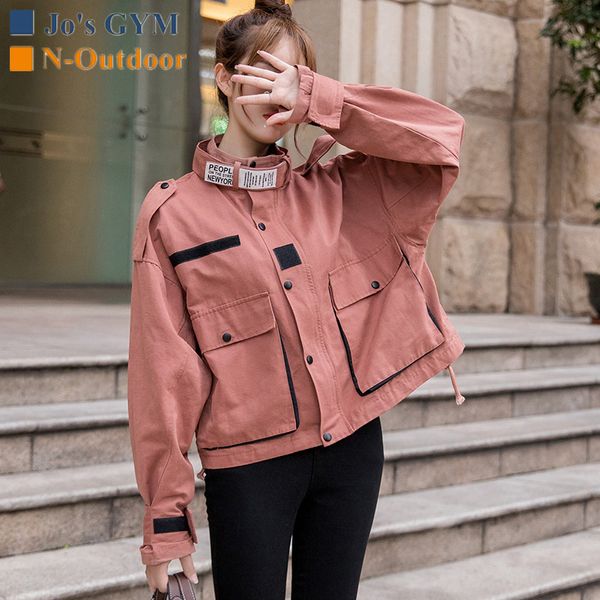 autumn winter fashion cargo jacket women solid standing collar multi-pockets travel jackets light casual loose motorcycle jacket, Black;red
autumn winter fashion cargo jacket women solid standing collar multi-pockets travel jackets light casual loose motorcycle jacket, Black;red