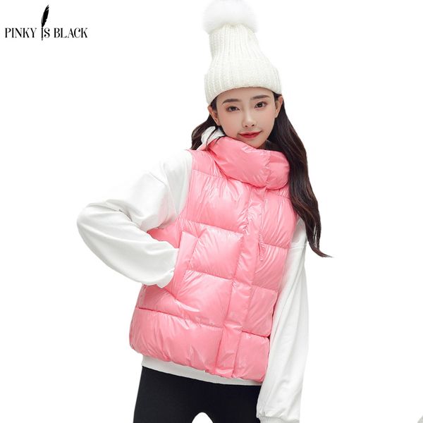 pinkyisblack 2019 autumn winter vest woman waistcoat women stand collar short cotton vest waistcoat shiny sleeveless jacket coat, Black;white
pinkyisblack 2019 autumn winter vest woman waistcoat women stand collar short cotton vest waistcoat shiny sleeveless jacket coat, Black;white