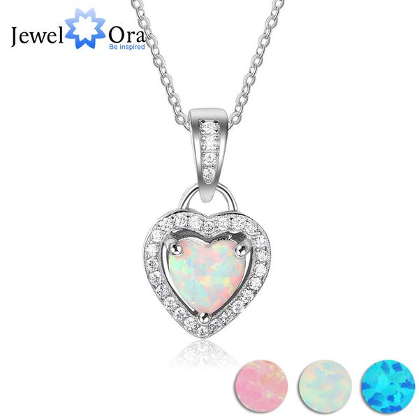 classic heart pendants & necklace opal stone 925 sterling silver necklace for women female jewelry gift (jewelora ne102684
classic heart pendants & necklace opal stone 925 sterling silver necklace for women female jewelry gift (jewelora ne102684