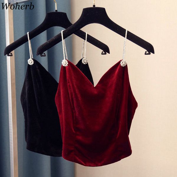 woherb женская одежда весна лето новый спагетти ремень топ короткие тяжелые бисероплетение v-образным вырезом золотой бархат майки сексуальн, White
woherb женская одежда весна лето новый спагетти ремень топ короткие тяжелые бисероплетение v-образным вырезом золотой бархат майки сексуальн, White