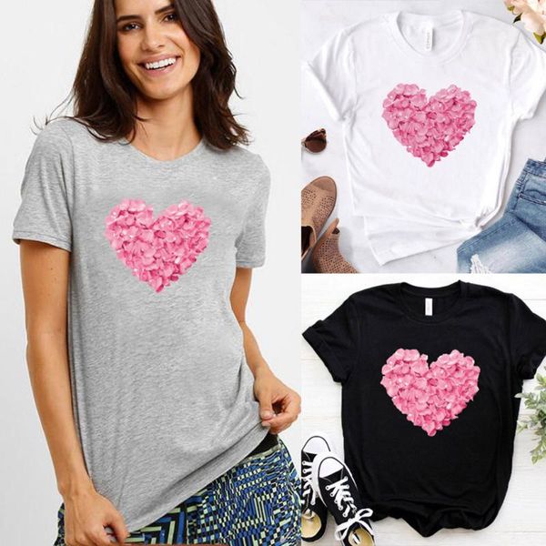 women's t-shirt 2021 t shirt ladies summer o-neck tee femme short sleeve heart-shaped graphic shirts camiseta mujer, White
women's t-shirt 2021 t shirt ladies summer o-neck tee femme short sleeve heart-shaped graphic shirts camiseta mujer, White