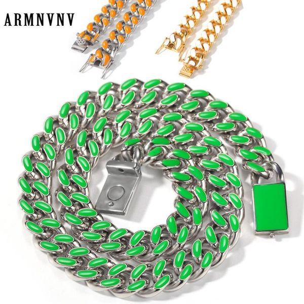 oil drop color cuban miami chain necklace stainless steel box lock link chains necklaces for men hip hop rock jewelry, Silver
oil drop color cuban miami chain necklace stainless steel box lock link chains necklaces for men hip hop rock jewelry, Silver