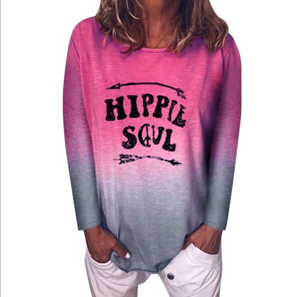 europe, america, autumn and winter new popular rainbow gradient letter printing long sleeve t-shirt casual female, White
europe, america, autumn and winter new popular rainbow gradient letter printing long sleeve t-shirt casual female, White