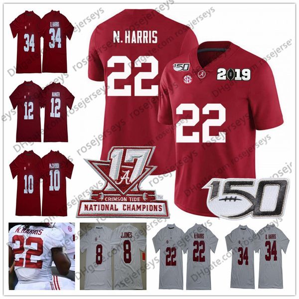 2019 alabama crimson tide #22 najee harris damien 34 12 joe namath 10 aj mccarron 8 julio jones red 150th jersey, Black
2019 alabama crimson tide #22 najee harris damien 34 12 joe namath 10 aj mccarron 8 julio jones red 150th jersey, Black
