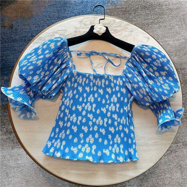 crop women summer blouse new lantern puff sleeve daisy printed short chiffon shirt girls ladies blouses blusa -, White
crop women summer blouse new lantern puff sleeve daisy printed short chiffon shirt girls ladies blouses blusa -, White