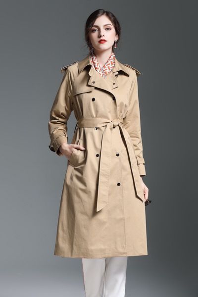 women's trench coats double breasted long windbreaker belt waterproof british coat new high-end english style autumn winter solid color, Tan;black
women's trench coats double breasted long windbreaker belt waterproof british coat new high-end english style autumn winter solid color, Tan;black