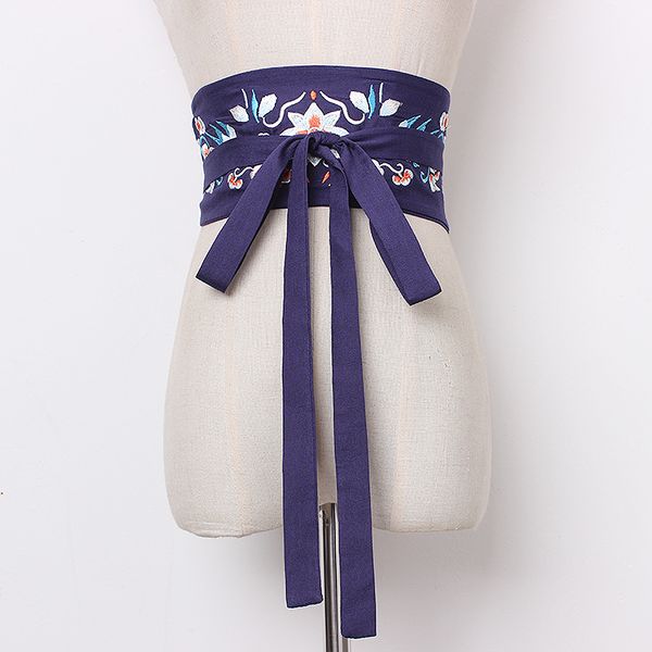 women's runway fashion embroidery cotton cummerbunds female vintage dress corsets waistband belts decoration wide belt r1264, Black;brown
women's runway fashion embroidery cotton cummerbunds female vintage dress corsets waistband belts decoration wide belt r1264, Black;brown