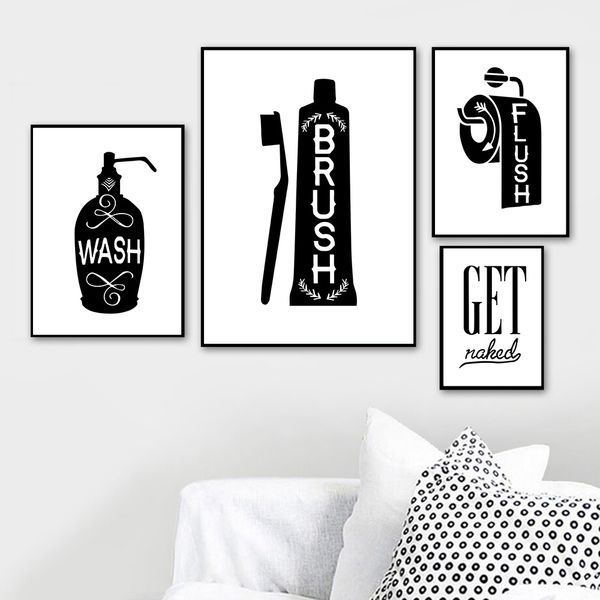 black and white minimalist toothpaste toothbrush toilet paper canvas painting poster and print wall art home deco for bathroom 
black and white minimalist toothpaste toothbrush toilet paper canvas painting poster and print wall art home deco for bathroom