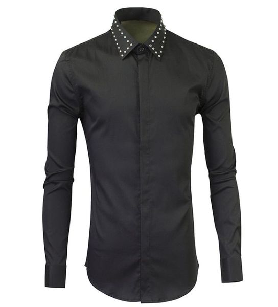 men's dress shirts 2021 real cotton full regular camisas hombre vestir camisa metal rivets and long sleeve shirt in support a on behalf, White;black
men's dress shirts 2021 real cotton full regular camisas hombre vestir camisa metal rivets and long sleeve shirt in support a on behalf, White;black