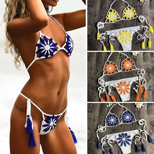 сексуальное вязание крючком цветочные бикини купальники женщин мода strappy бикини push up купальник пляжная, White;black
сексуальное вязание крючком цветочные бикини купальники женщин мода strappy бикини push up купальник пляжная, White;black