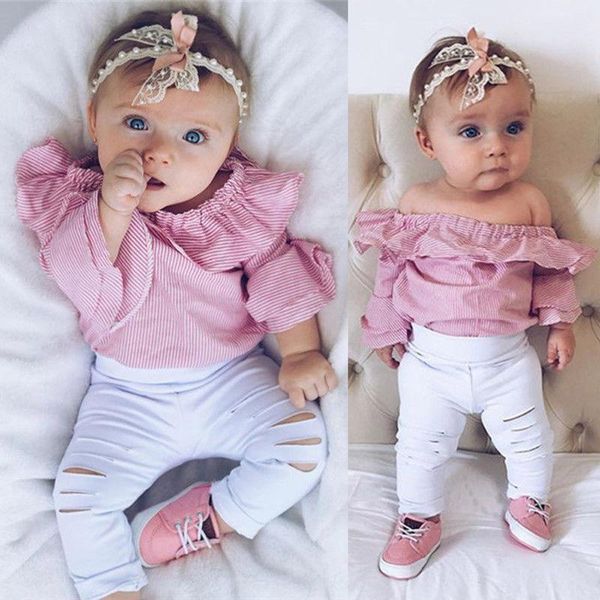 2020 весна лето малыши infant baby girl одежда полосатой топы ромпер рваных штанов костюмы сладкие casual костюм для девочки, White
2020 весна лето малыши infant baby girl одежда полосатой топы ромпер рваных штанов костюмы сладкие casual костюм для девочки, White
