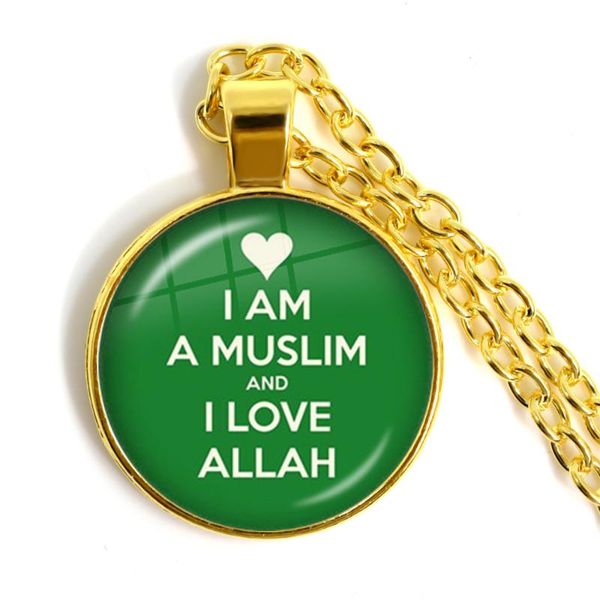 i am a muslim and i love pendant necklace glass cabochon god pendant islamic religious ramadan gift for friends, Silver
i am a muslim and i love pendant necklace glass cabochon god pendant islamic religious ramadan gift for friends, Silver