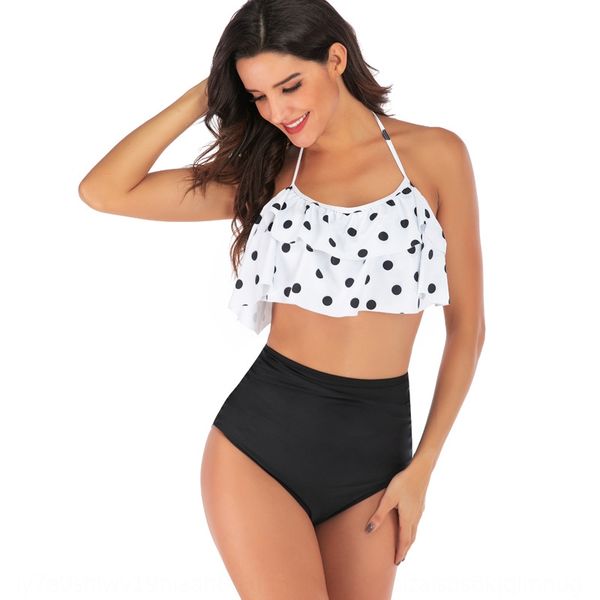 women's gathering split swimwear on the market in 2020 fresh swimsuit swimsuit round swimwear, White;black
women's gathering split swimwear on the market in 2020 fresh swimsuit swimsuit round swimwear, White;black