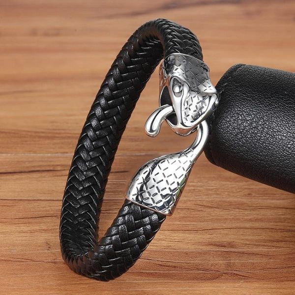 charm bracelets xqni genuine leather bracelet & bangle snake head accessories with stainless steel for blessing men lucky jewelry, Golden;silver
charm bracelets xqni genuine leather bracelet & bangle snake head accessories with stainless steel for blessing men lucky jewelry, Golden;silver
