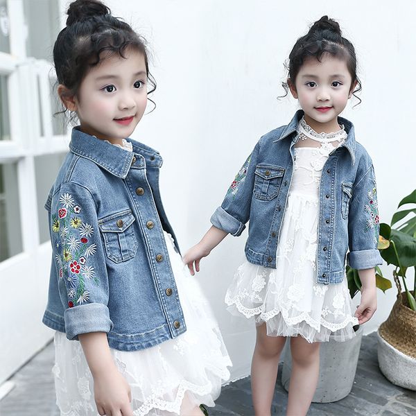 baby girls jean jacket soft embroidery denim jacket coat 2019 fashion flower turn on collar children's jackets coat for girls, Blue;gray
baby girls jean jacket soft embroidery denim jacket coat 2019 fashion flower turn on collar children's jackets coat for girls, Blue;gray