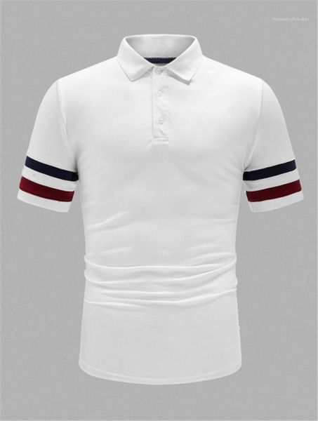 hit color summer short sleeve tees lapel neck men patchwork casual polo fashion men clothing loose mens polo, White;black
hit color summer short sleeve tees lapel neck men patchwork casual polo fashion men clothing loose mens polo, White;black