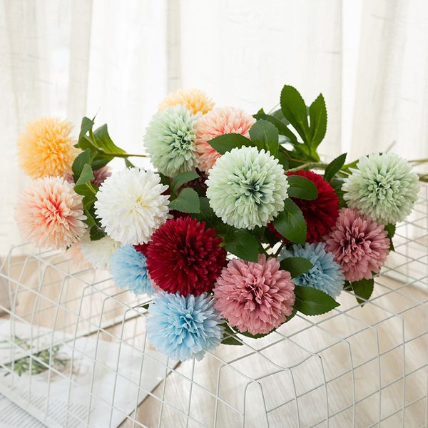 3head ball chrysanthemum artificial flower pompom flower bouquet wedding decor home table christmas gift silk leaf
3head ball chrysanthemum artificial flower pompom flower bouquet wedding decor home table christmas gift silk leaf