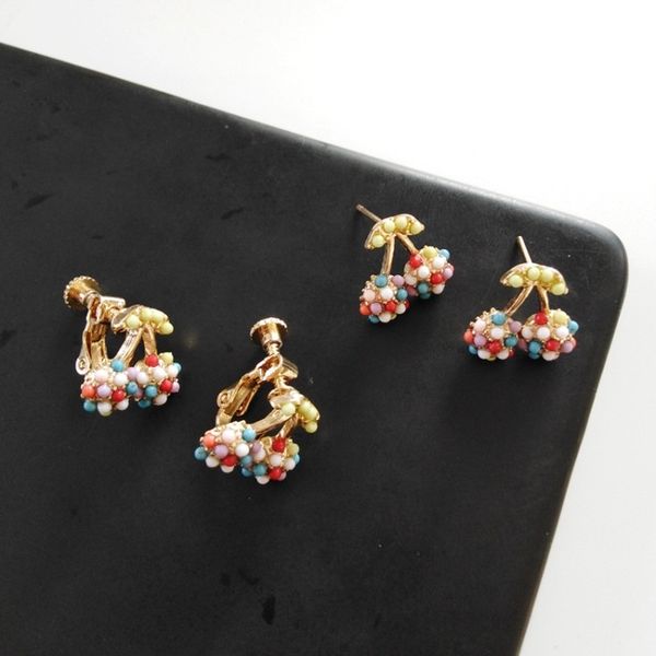 japanese korean sweet girl fashion cute colorful cherry clip earrings for women personality jewelry accessories, Silver
japanese korean sweet girl fashion cute colorful cherry clip earrings for women personality jewelry accessories, Silver