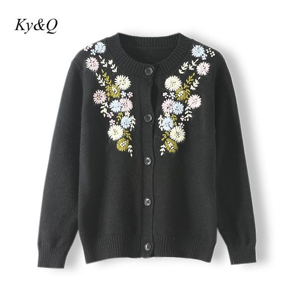 brand design 2020 spring new women o-neck sweater flower embroidery long sleeve loose black knitted cardigan clothes coat, White
brand design 2020 spring new women o-neck sweater flower embroidery long sleeve loose black knitted cardigan clothes coat, White