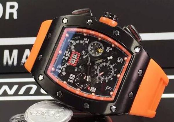 fashion black rubber face mens mechanical automatic watch luxury felipe massa flyback skeleton transparent date men sports wristwatch., Slivery;brown
fashion black rubber face mens mechanical automatic watch luxury felipe massa flyback skeleton transparent date men sports wristwatch., Slivery;brown