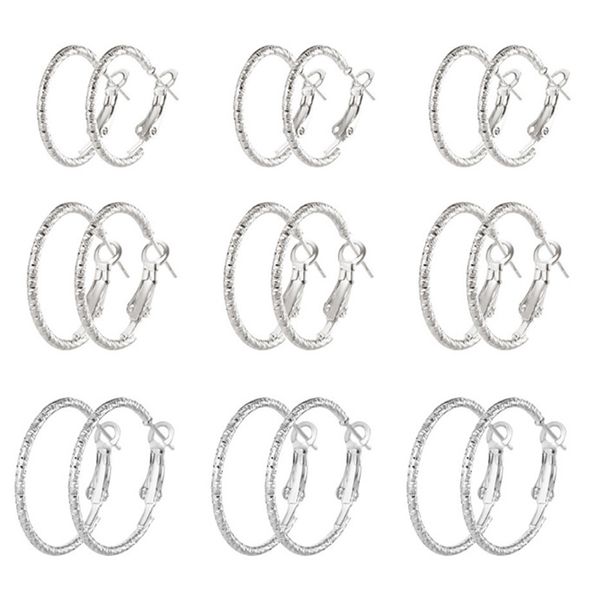 9pcs/set fashion hoop earrings set 2cm-2.5cm 925 sterling plating easy clasp earrings set for women wedding party jewelry, Golden
9pcs/set fashion hoop earrings set 2cm-2.5cm 925 sterling plating easy clasp earrings set for women wedding party jewelry, Golden