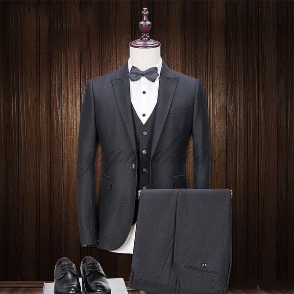 black groom tuxedos 2019 groomsmen suit custom made man suit wedding men suits fomal prom wear 3 piece (jacket+vest+pants+bow), Black;gray
black groom tuxedos 2019 groomsmen suit custom made man suit wedding men suits fomal prom wear 3 piece (jacket+vest+pants+bow), Black;gray