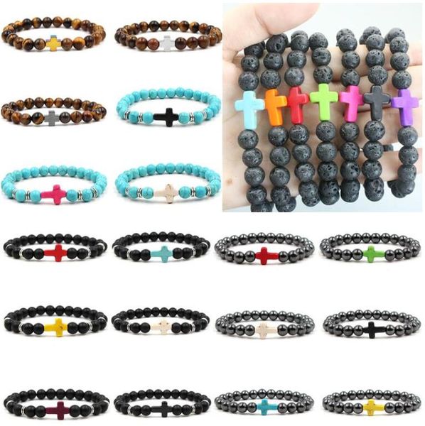 8mm lava stone tiger eye turquoise cross bracelets volcanic stone essential oil perfume diffuser bracelets stretch yoga jewelry, Black
8mm lava stone tiger eye turquoise cross bracelets volcanic stone essential oil perfume diffuser bracelets stretch yoga jewelry, Black