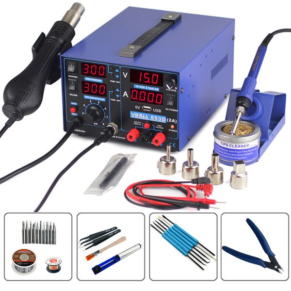 yihua 853d 2a 3 in 1 digital welding machines air gun solder iron repair soldering station bga rework heat gun desoldering
yihua 853d 2a 3 in 1 digital welding machines air gun solder iron repair soldering station bga rework heat gun desoldering