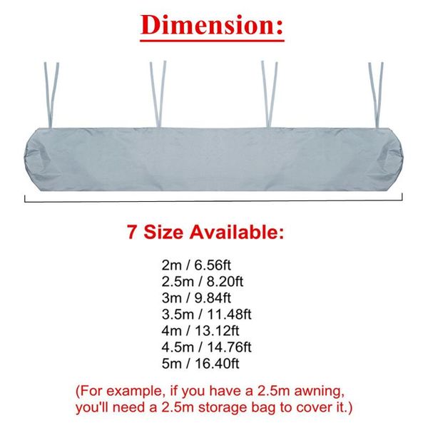 new 2/2.5/3.0/3.5/4/4.5/5m 7 sizes patio awning winter storage bag yard garden shelters rain weather cover protector sun canopie
new 2/2.5/3.0/3.5/4/4.5/5m 7 sizes patio awning winter storage bag yard garden shelters rain weather cover protector sun canopie