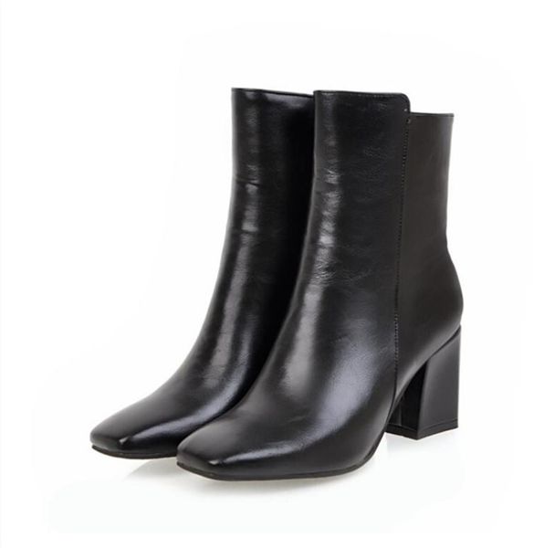 leather footwear 2020 new arrival ankle boots rubber riding feminine shoes women's high heels booties, Black
leather footwear 2020 new arrival ankle boots rubber riding feminine shoes women's high heels booties, Black