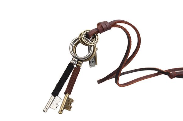 literature and art accessories wholesale personality men and women general cowhide rope double key alloy necklace factory direct sale, Silver
literature and art accessories wholesale personality men and women general cowhide rope double key alloy necklace factory direct sale, Silver